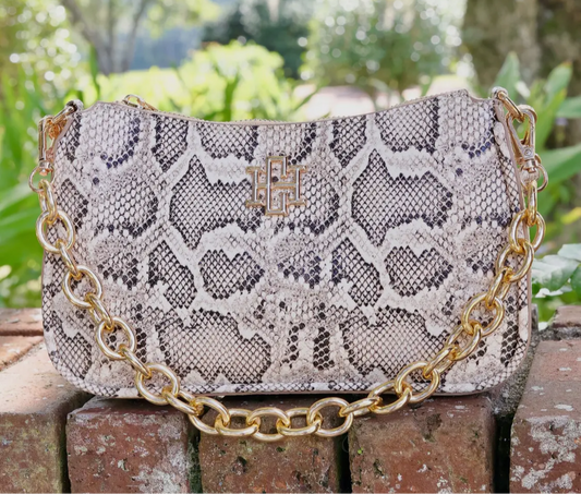 Dark Snakeskin Crossbody