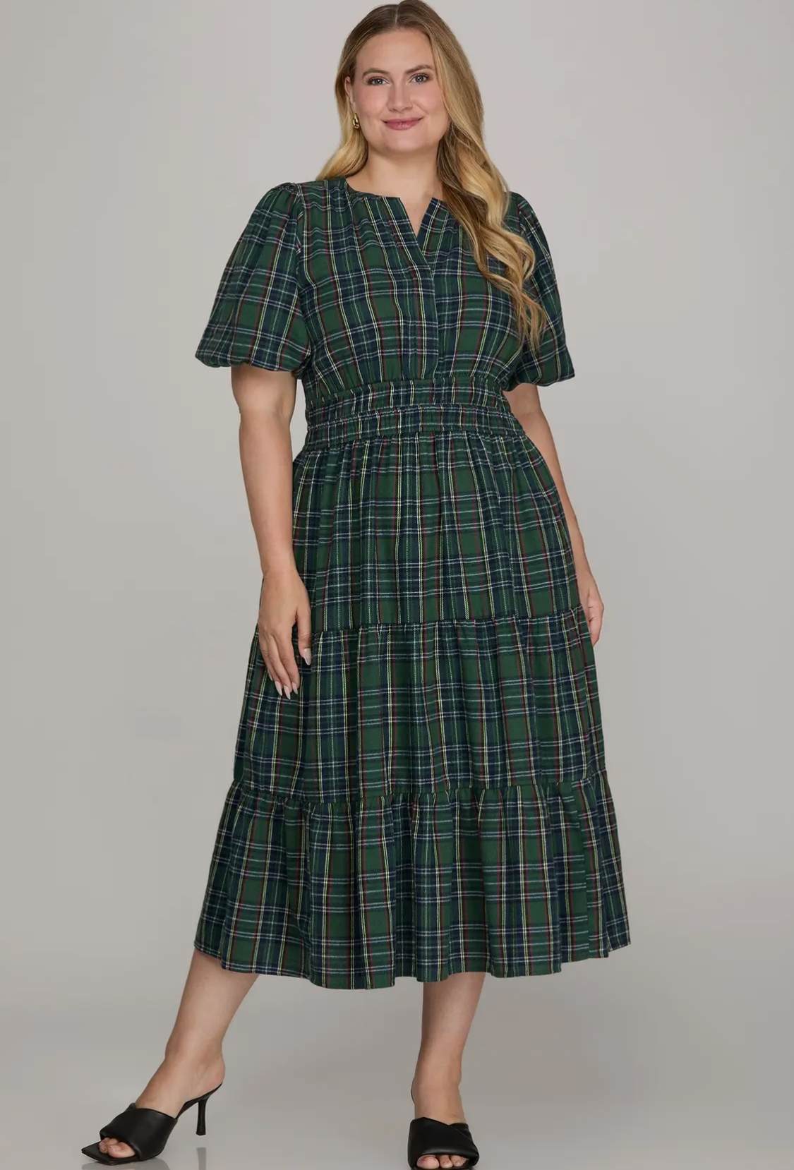 Green Plaid Dress
