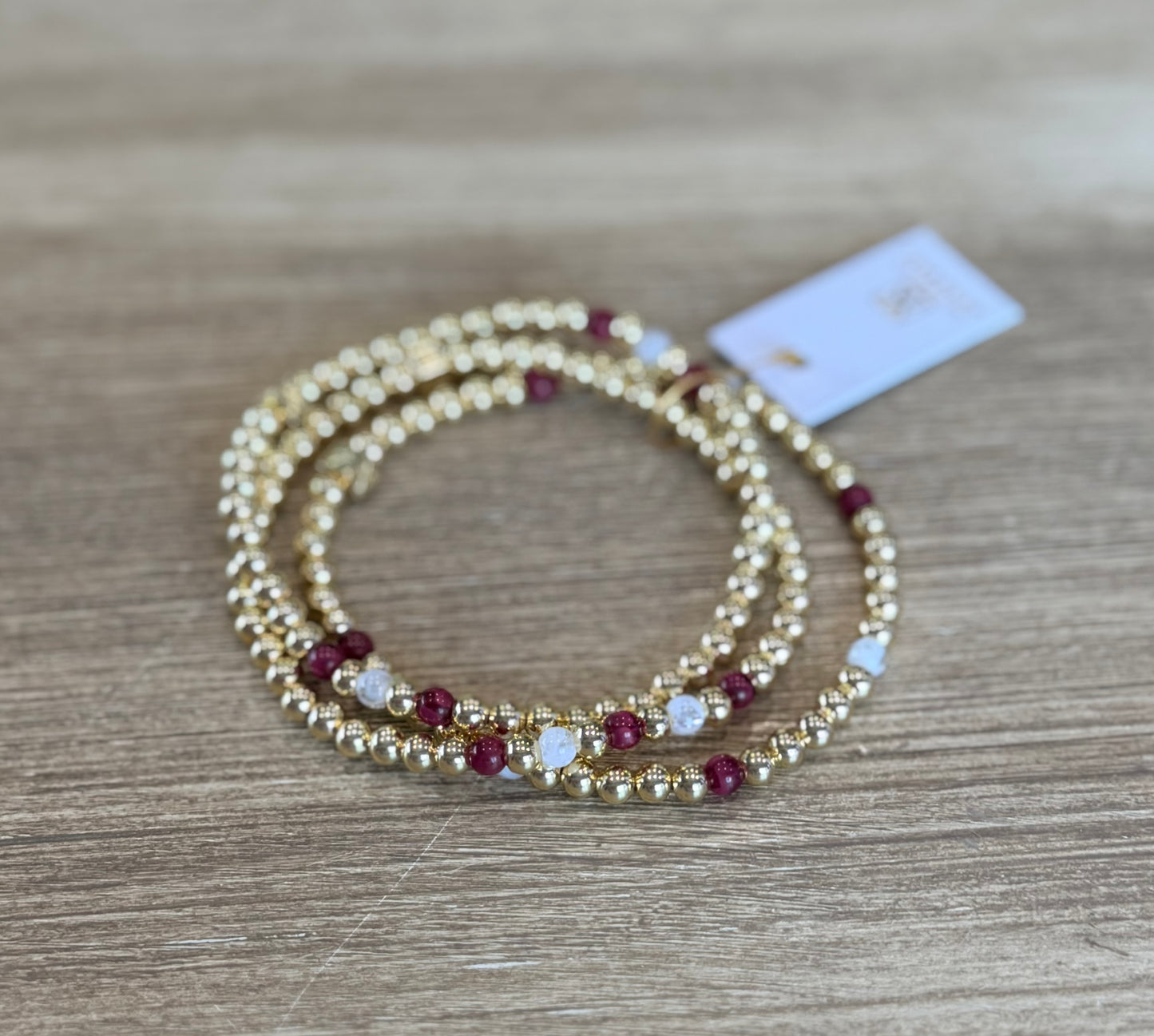 Maroon and Gold Bracelet