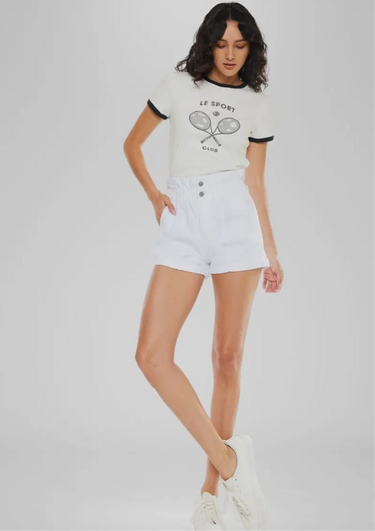 High Rise Paperbag Shorts