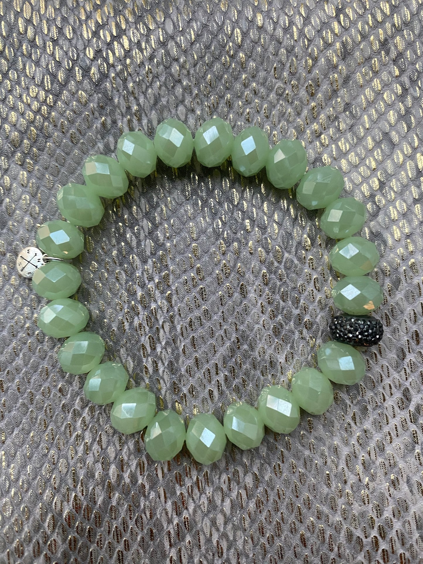 Mint Iridescent Bead Bracelet