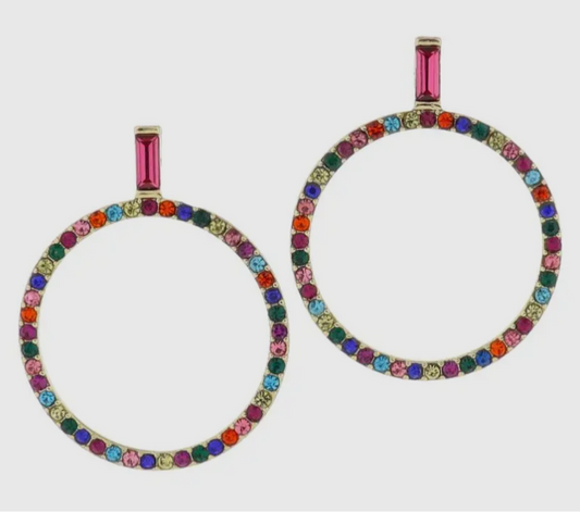 18Kt Plated Party Circle Earrings