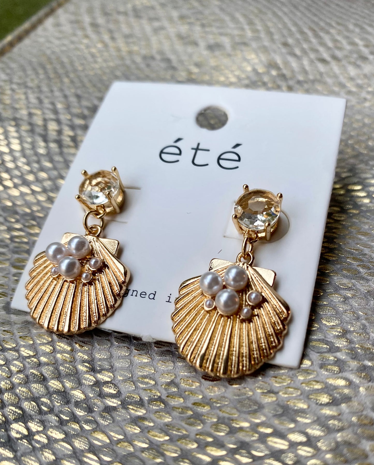 Seashell & Pearl Earrings