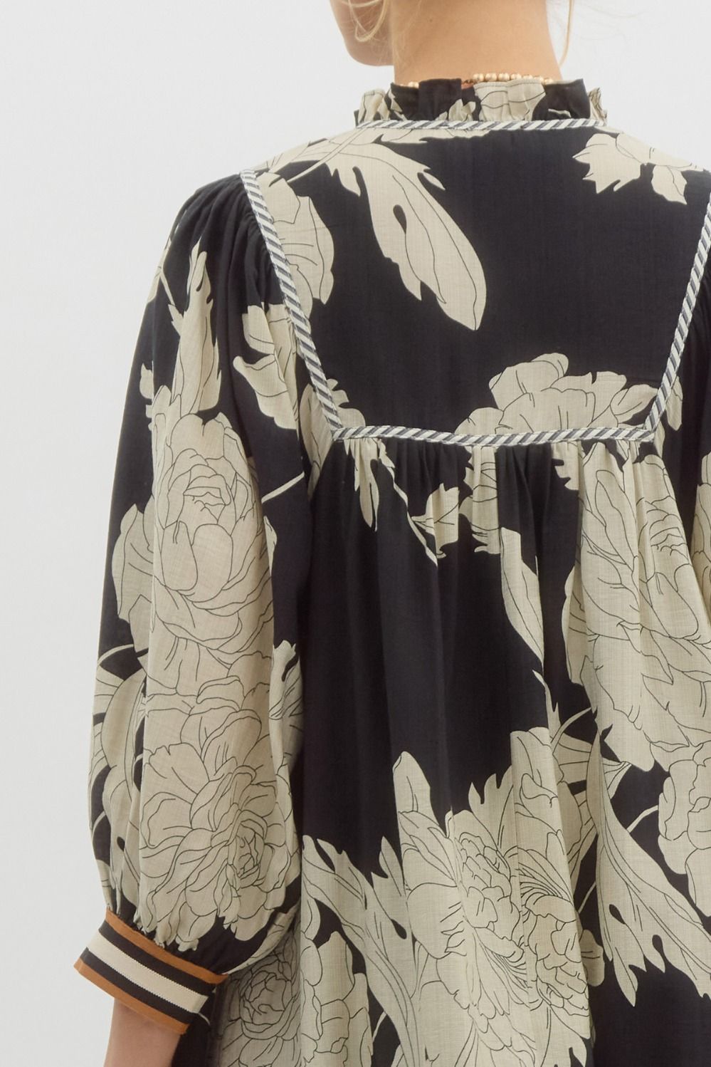 Black Floral Mini Dress