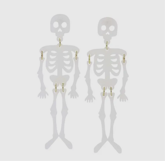 Glow In The Dark Skeleton Earrings