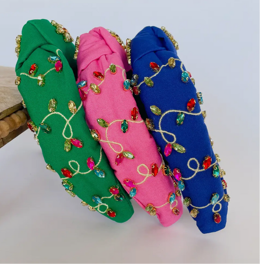 Green Christmas Lights Headband