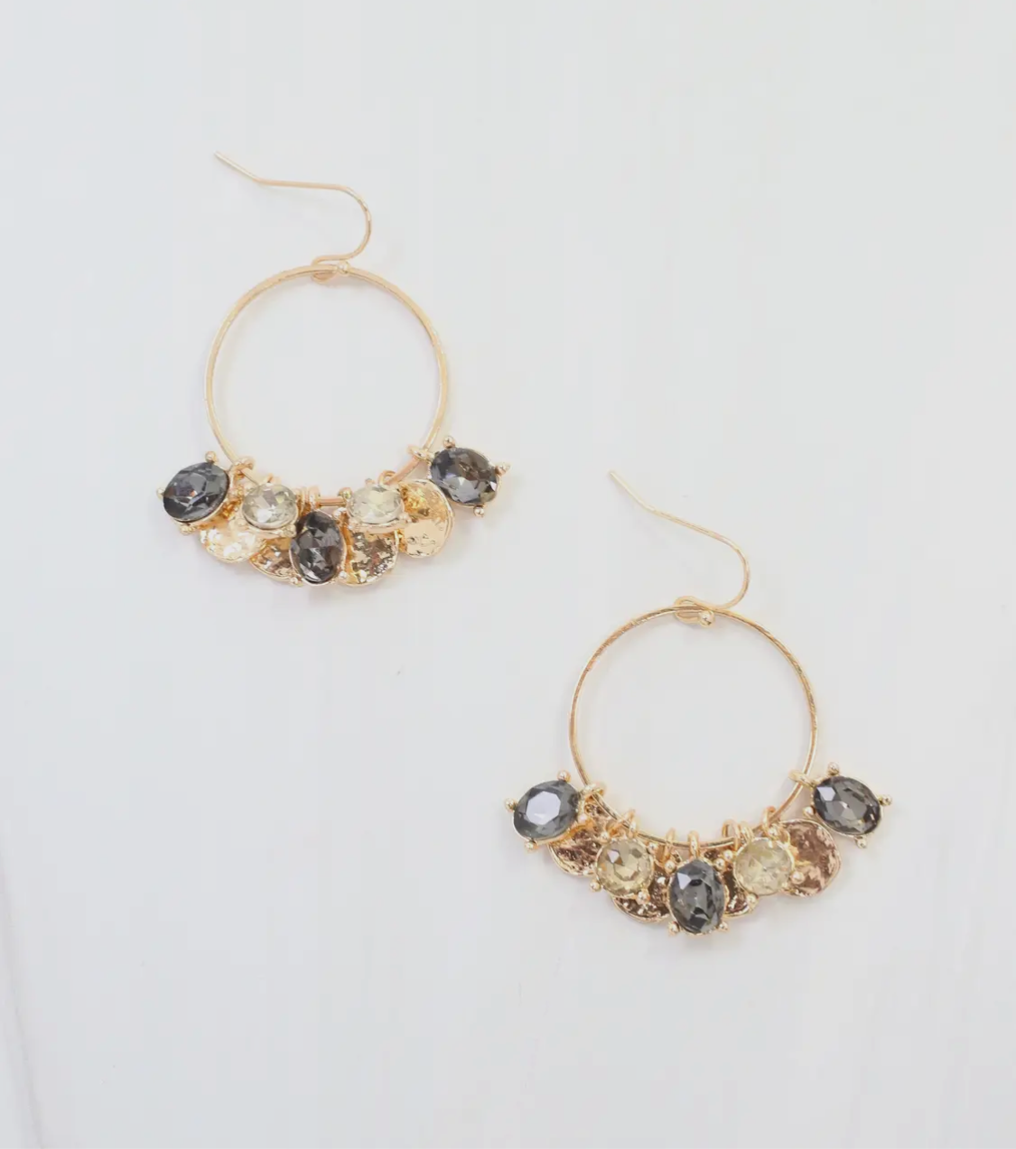 Black Diamond Charm Earrings