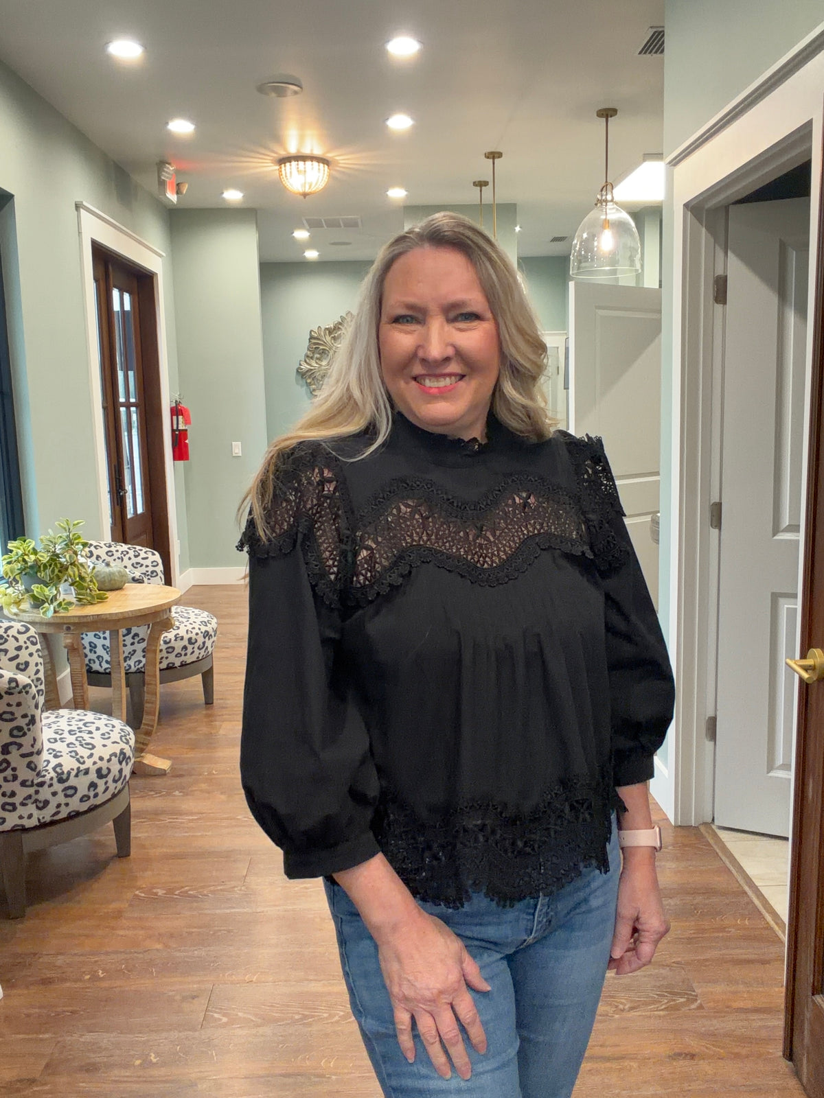 Black Lace Victorian Blouse