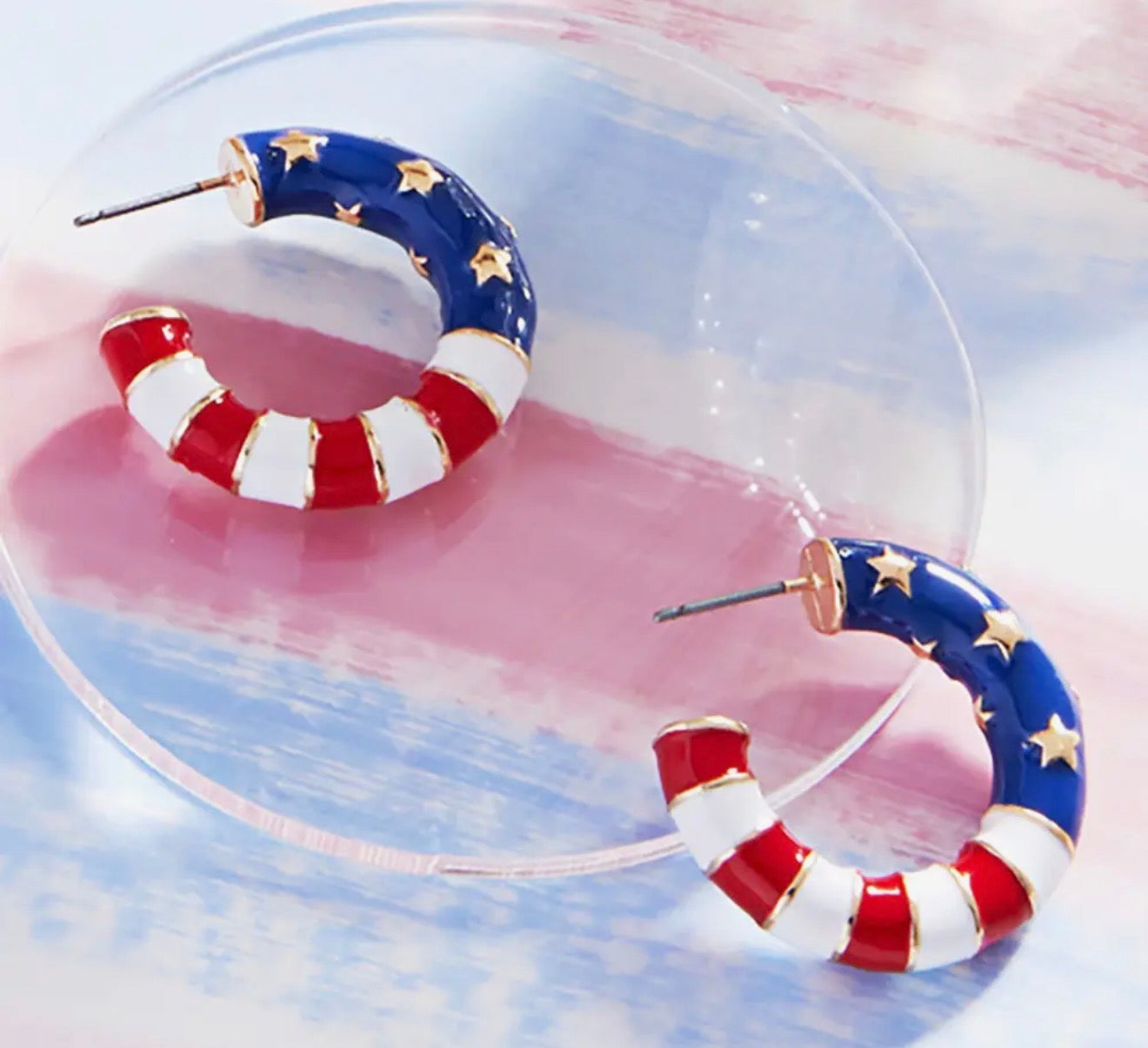 Flag Hoop Earrings