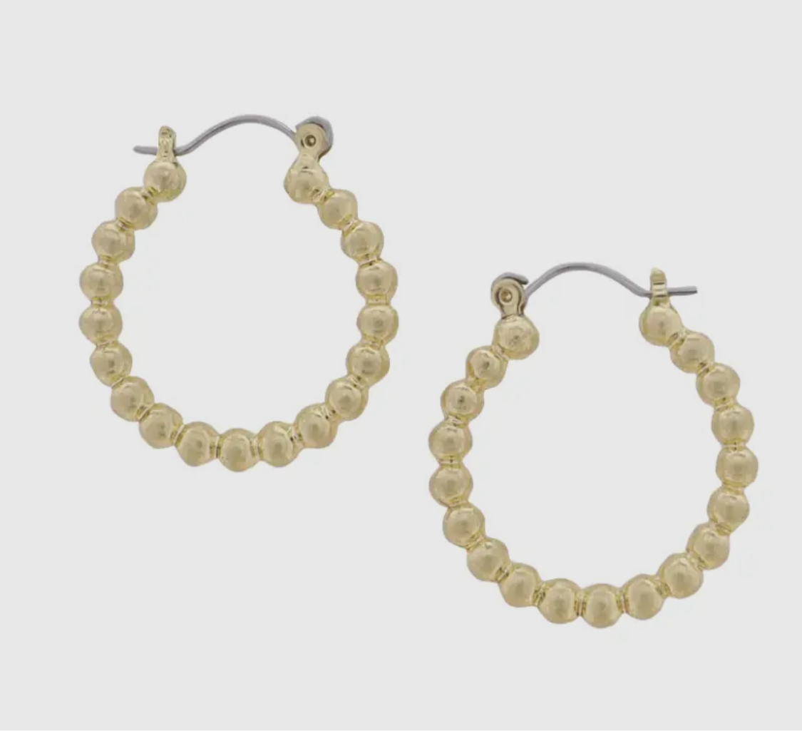 Gold Bubble Hoop Earrings