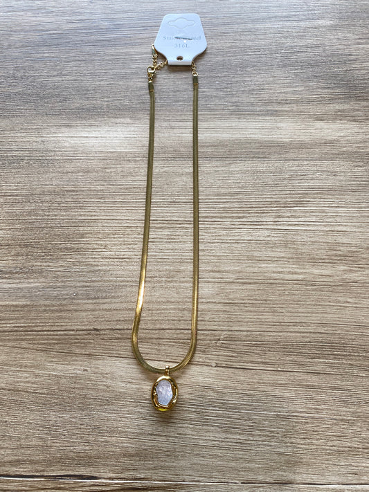 Herringbone with Mother of Pearl