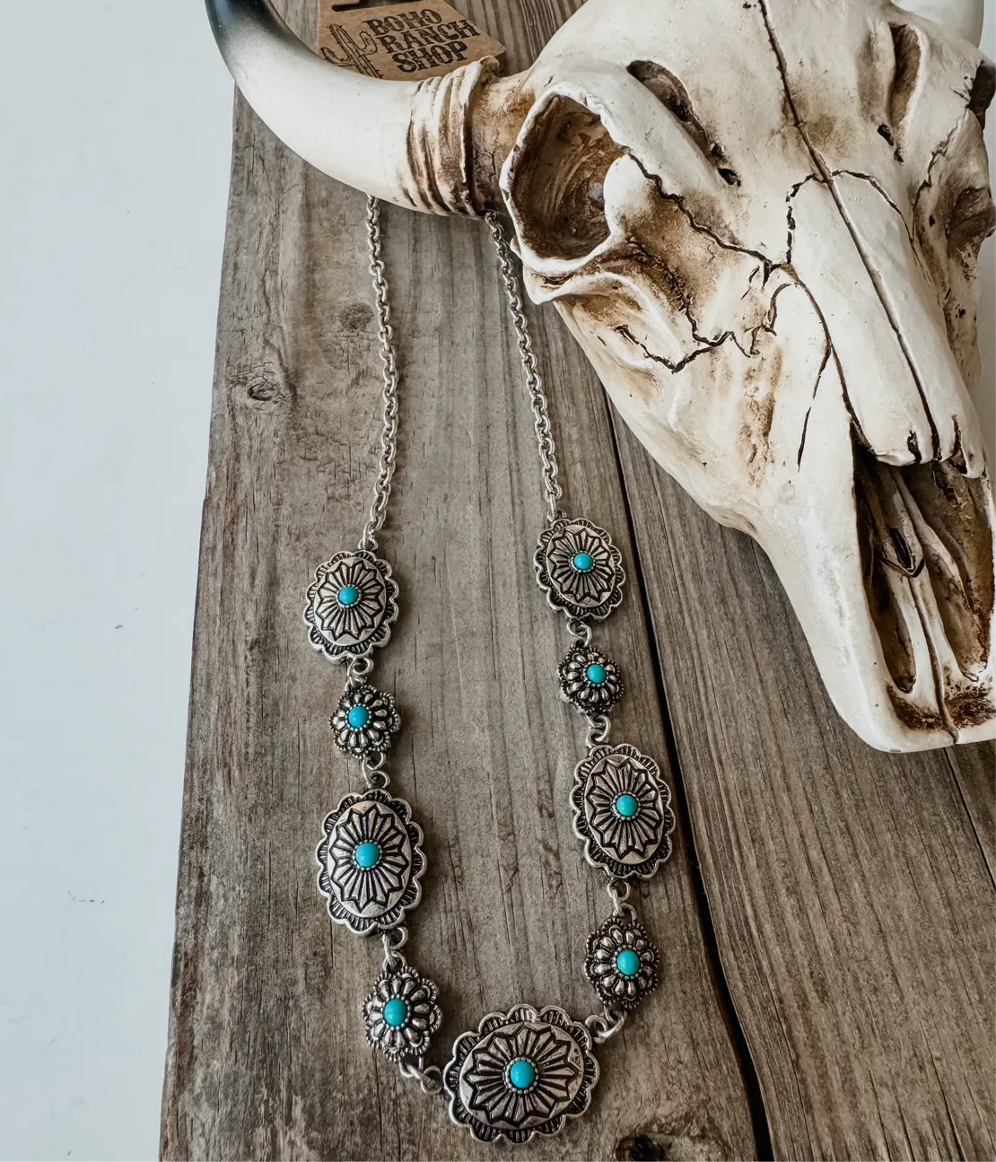 ネックレス・チョーカー Numbering Square Concho Link Necklace #8780 SA5B0013 Numbering Square Concho Link Necklace #8780 SA5B0013