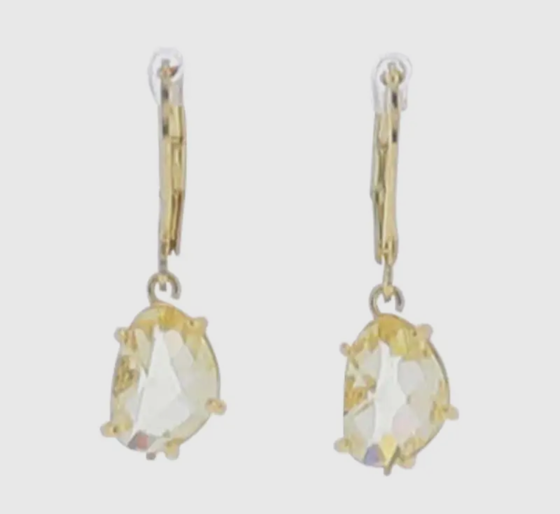 18 Kt  Plated November “Topaz” Earrings