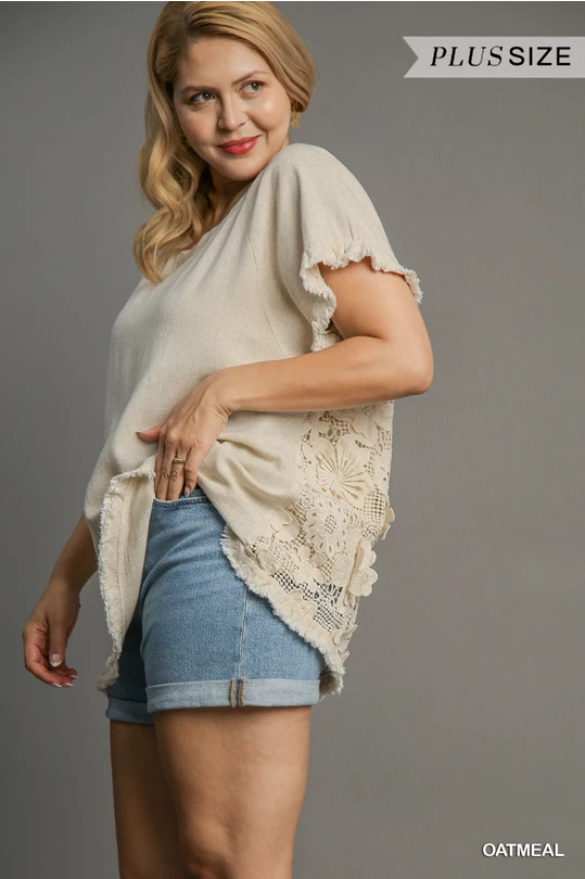 Coral Floral Back Top (P)
