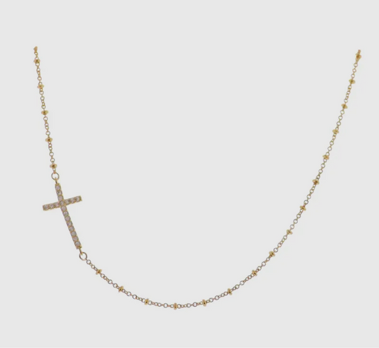 18Kt Gold Plated Cross Necklace
