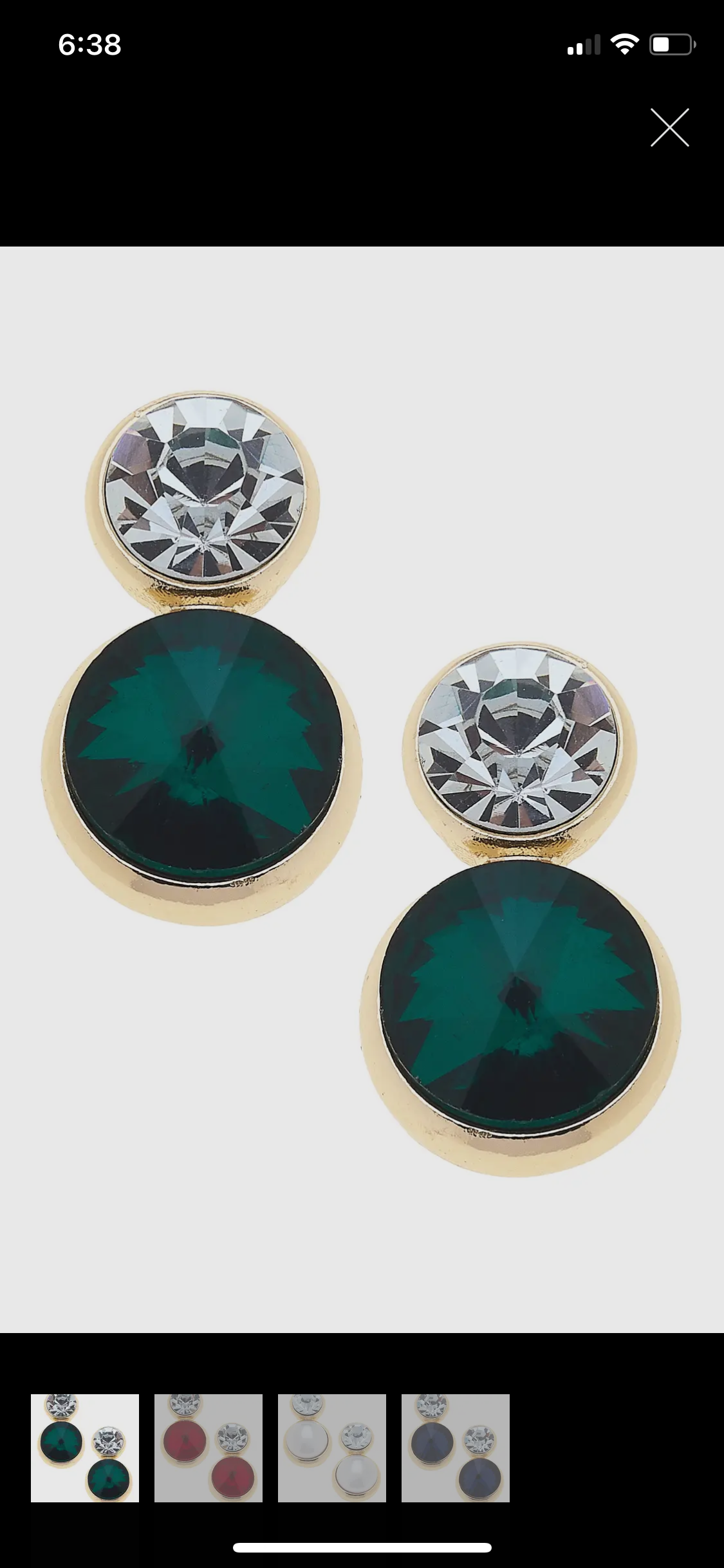 Effie Green Rhinestone Drop