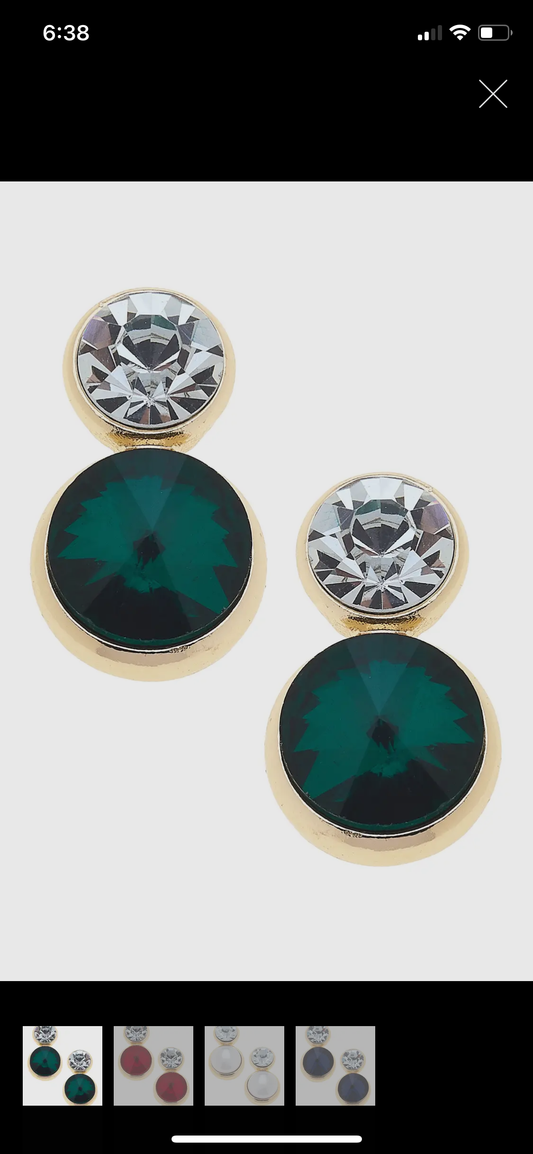 Effie Green Rhinestone Drop