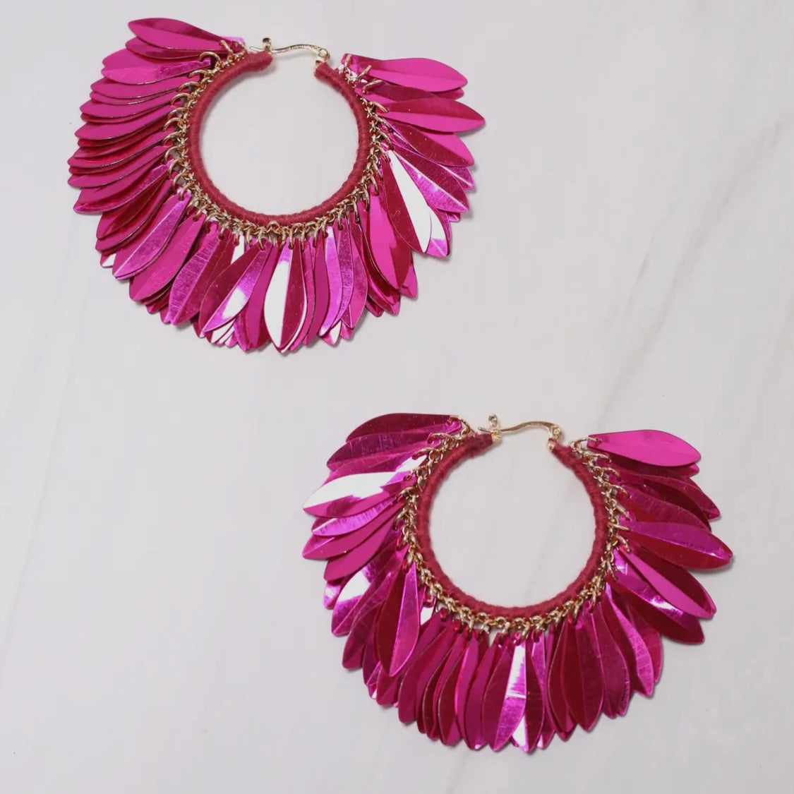 Fuschia Sequin Hoop