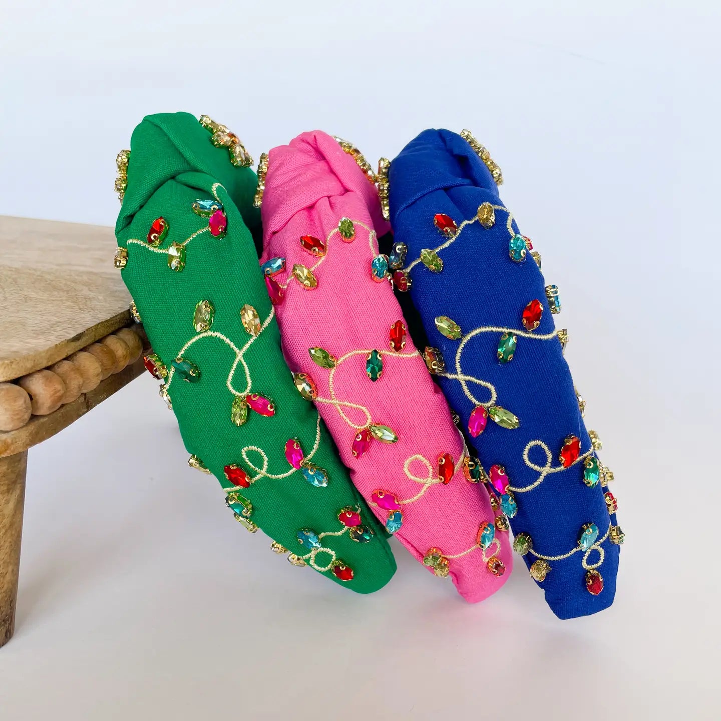 Pink Christmas Lights Headband