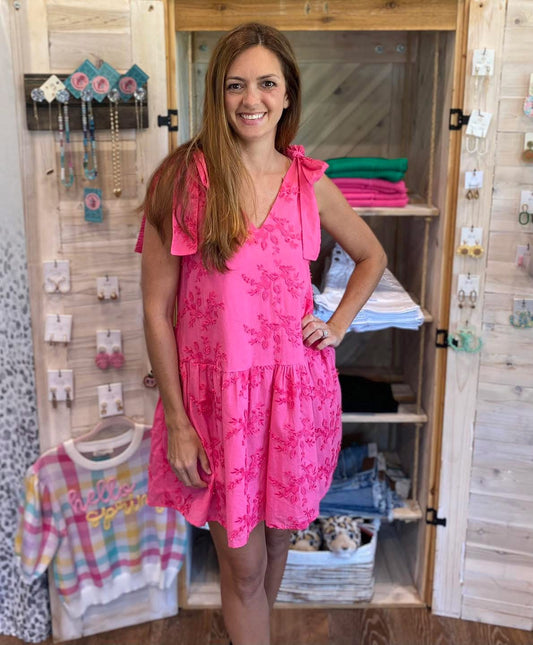 Pink Floral Perfection Minidress