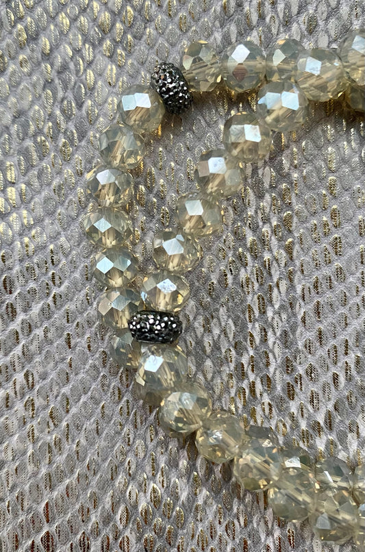 Clear Irridescent Bead Bracelet