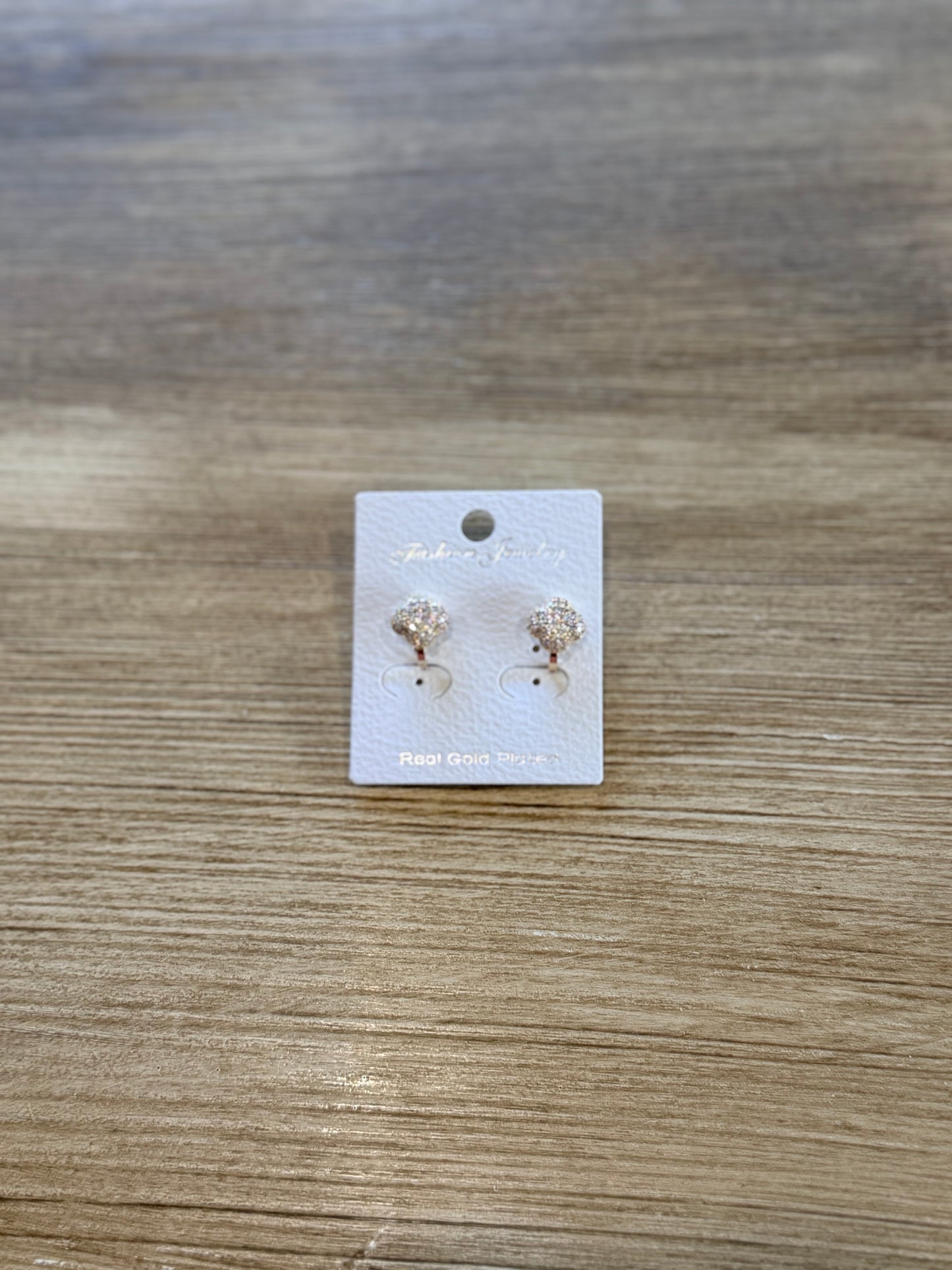 Clear Stone Clip Earrings