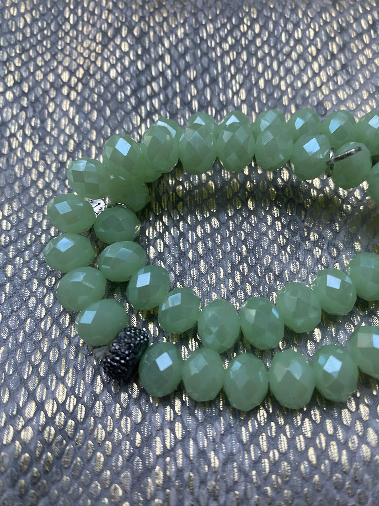 Mint Iridescent Bead Bracelet