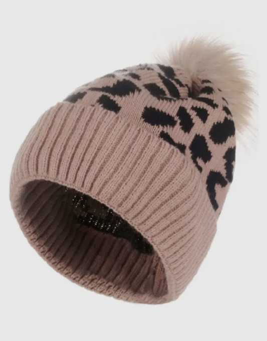Mocha Leopard Beanie