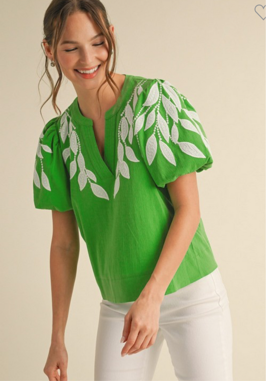Lucious Leaves Top