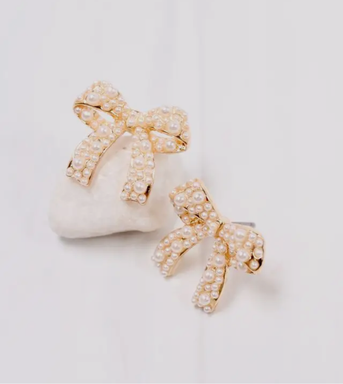 Pearl Bow Earrings
