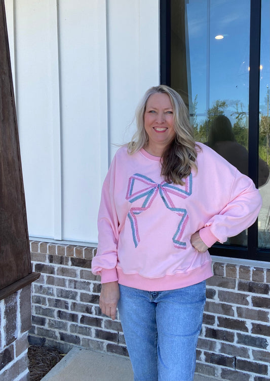 Pink Bow Sweatshirt