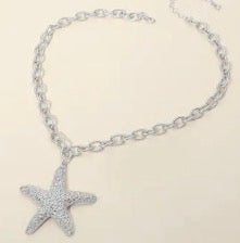 Silver Starfish Necklace2
