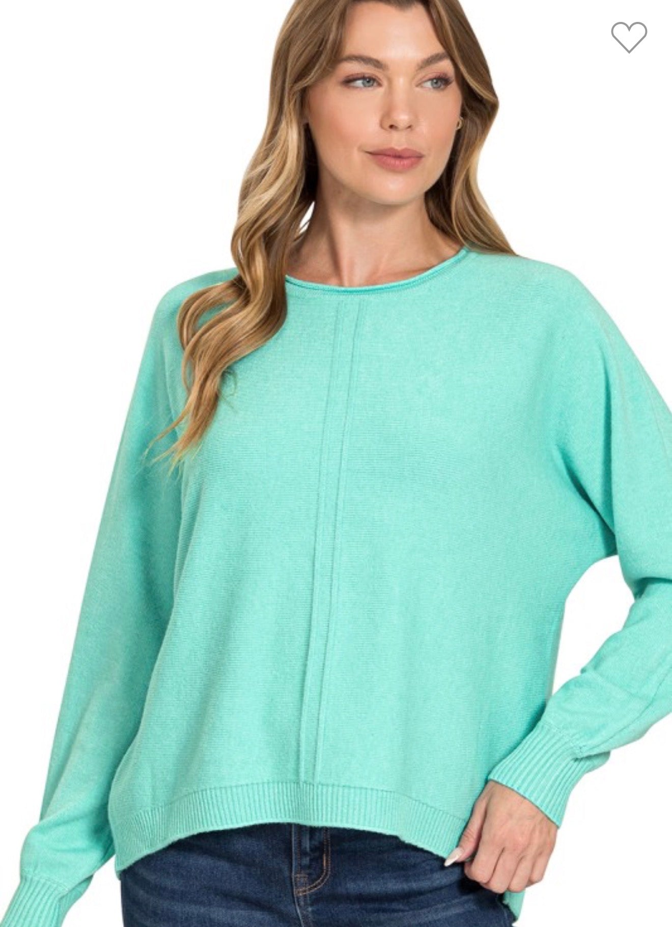 Everly Mint Lightweight Sweater