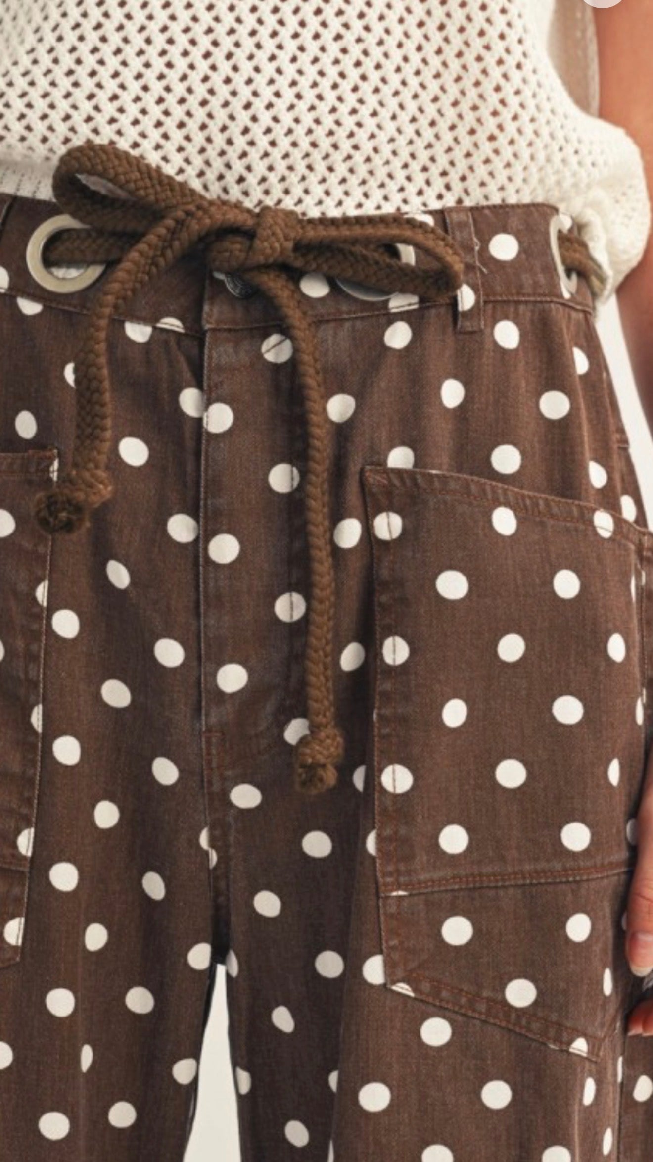 Brown Polka Dot Pants