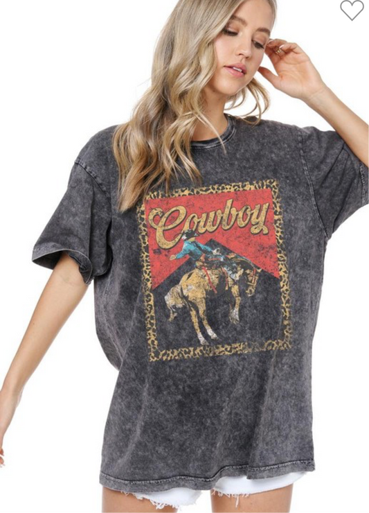 Cowboy Leopard Graphic T