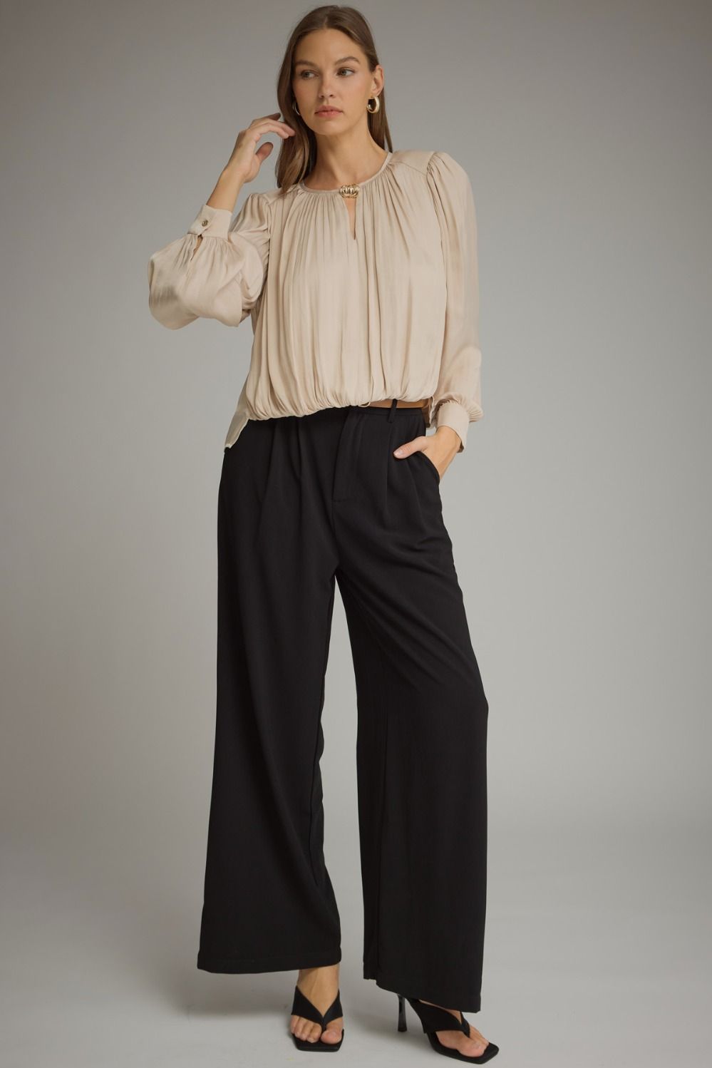 Black Pleated Dress Pants
