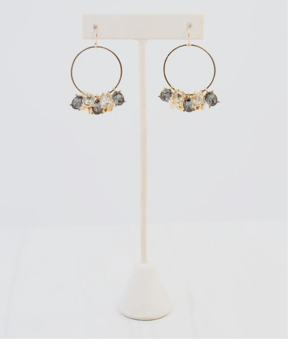 Black Diamond Charm Earrings