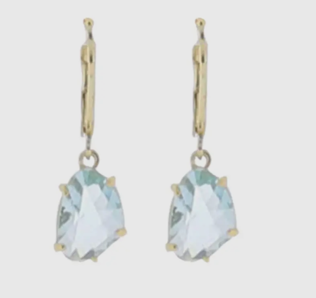 18Kt Gold Plated December Blue Earring