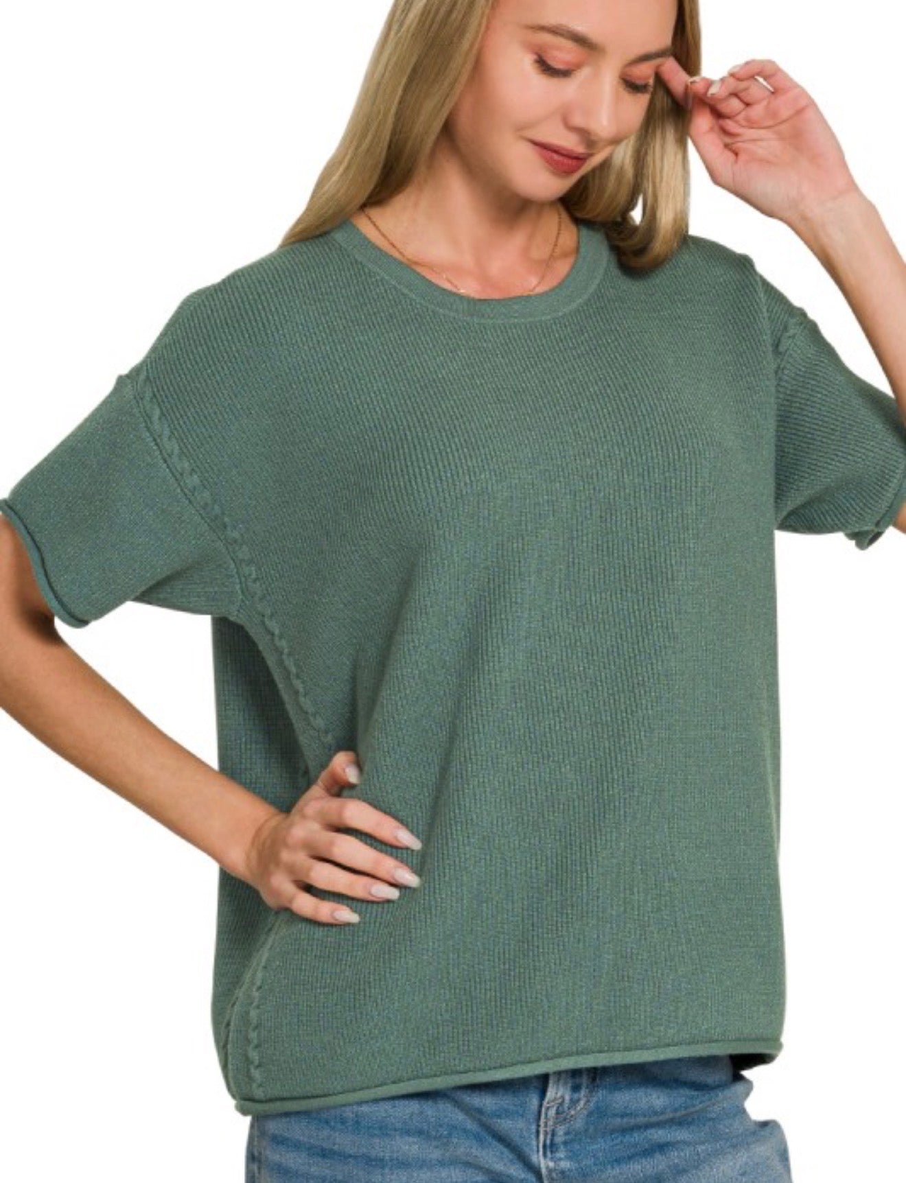 Ash Jade Round Neck Sweater