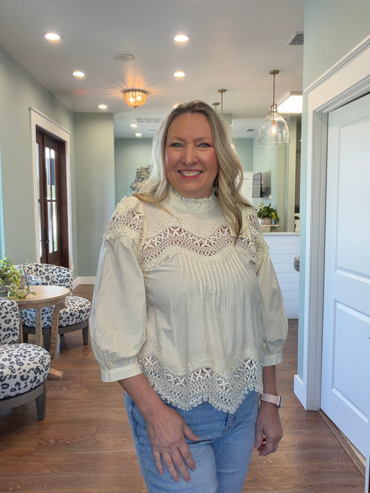 Cream Lace Blouse