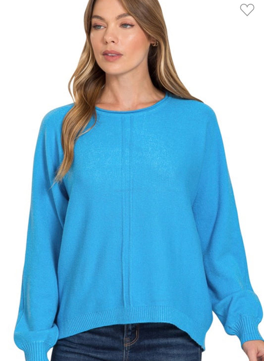 Everly Deep Sky Lightweight Sweater
