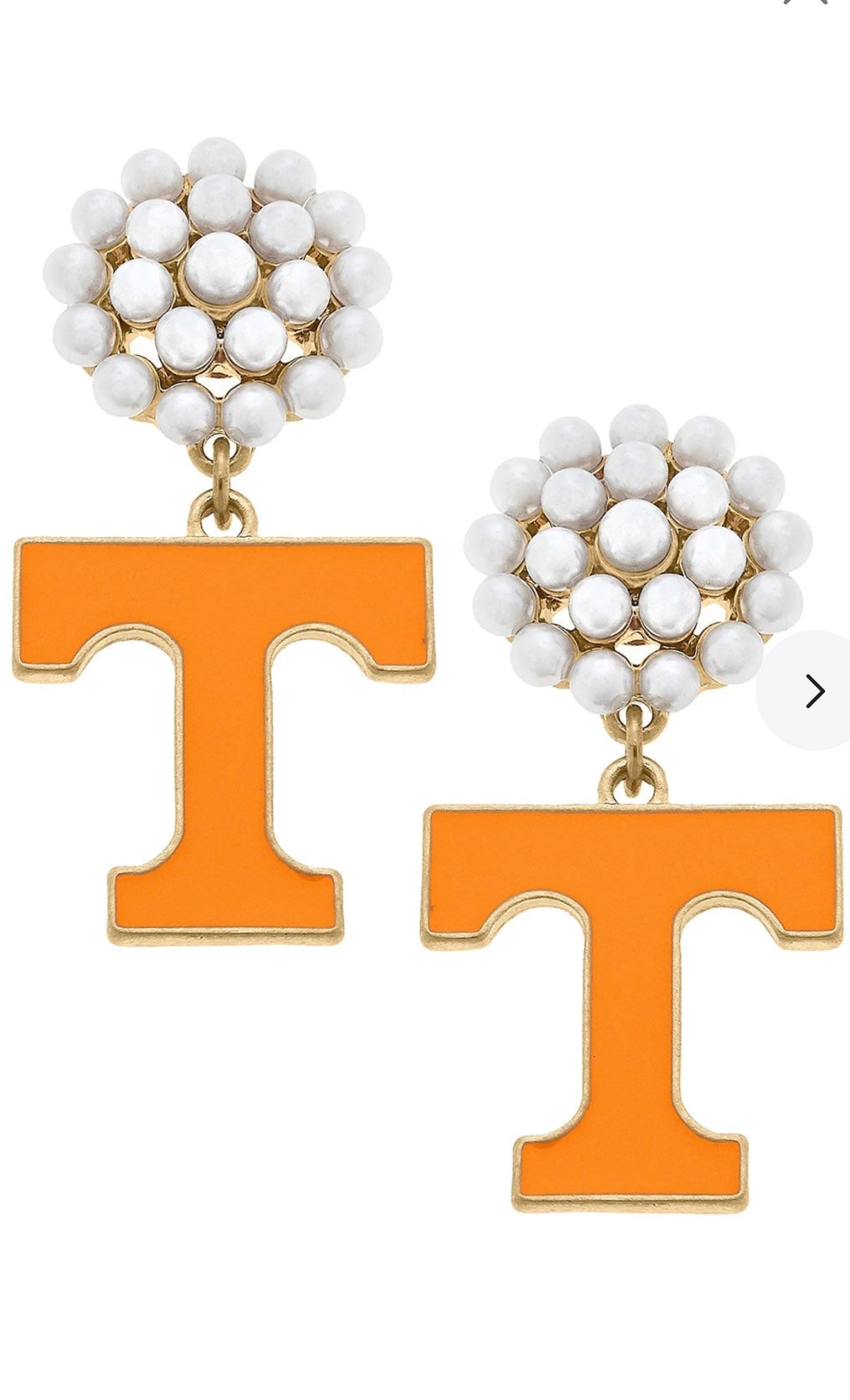 Tennessee Volunteers Pearl Cluster Earrings