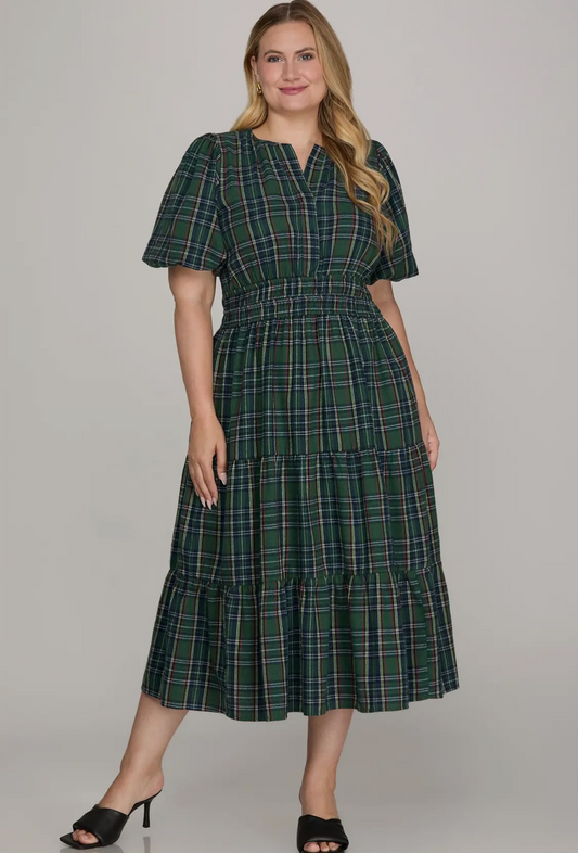 Green Plaid Dress