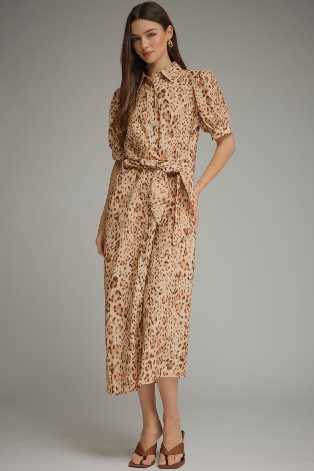 Animal Print Short Sleeve Dress