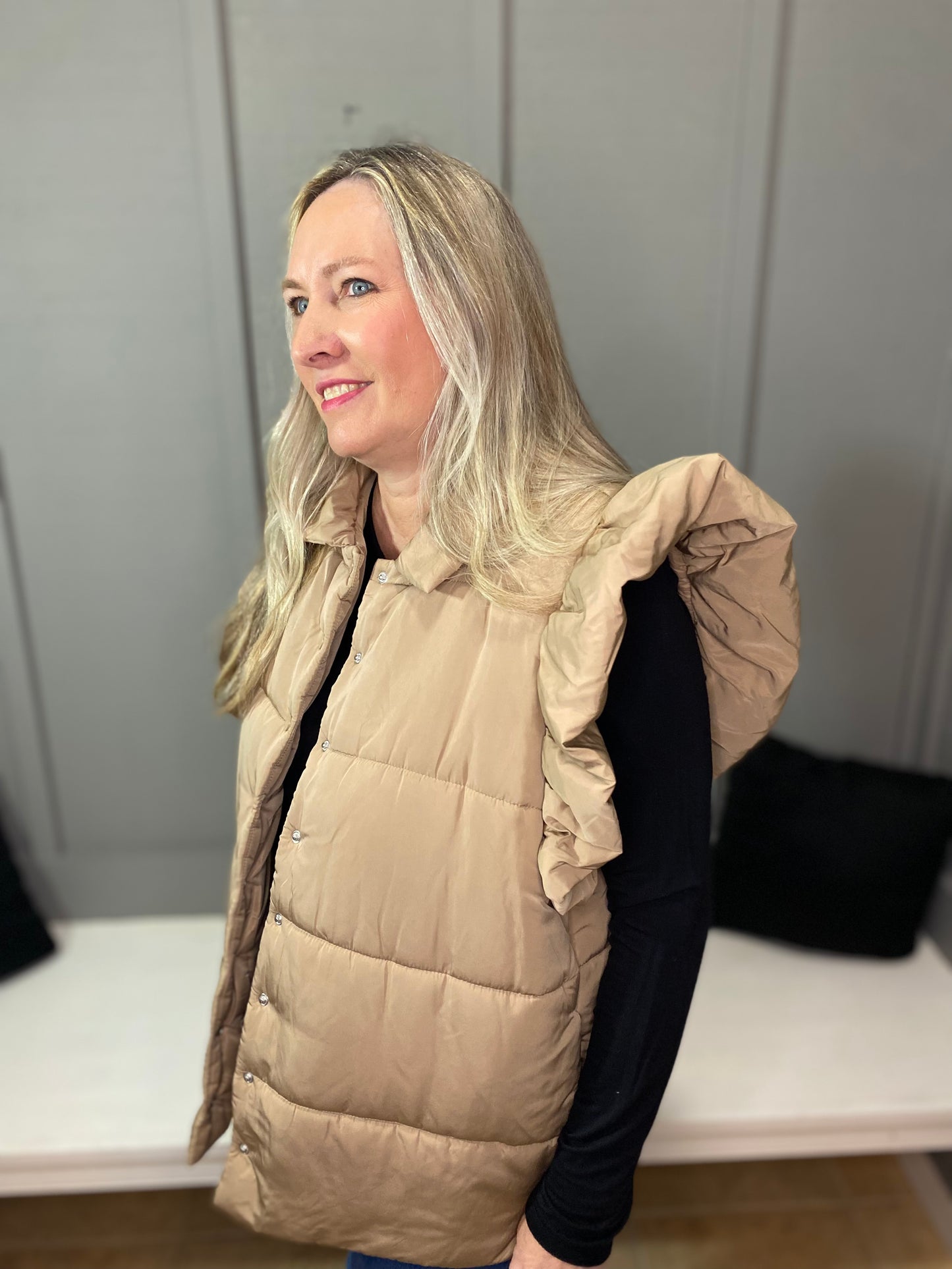 Flutter Sleeve Puffer Vest