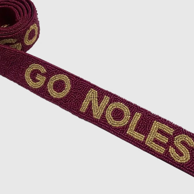 Burgundy Go Noles Strap