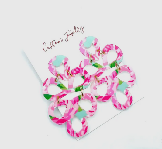 Lilly Print Earrings