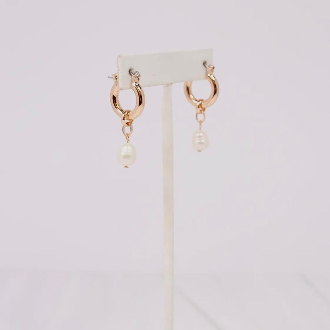 Pearl Drop Hoop