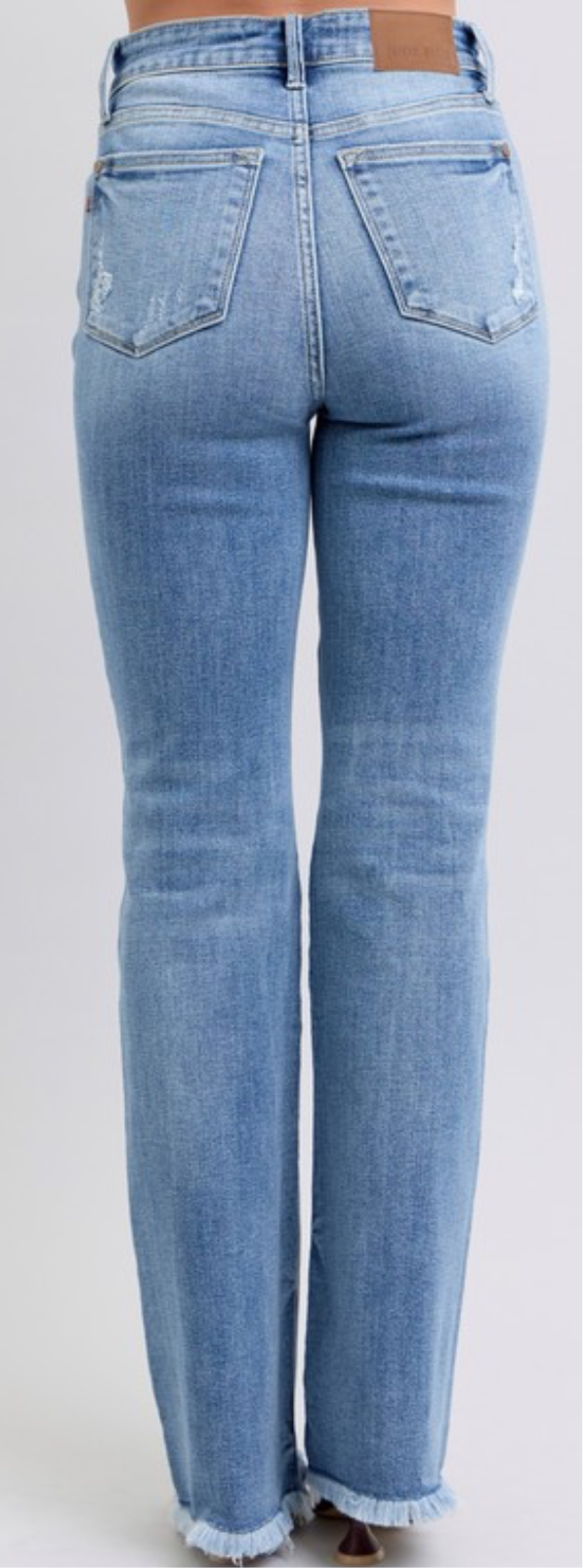 Judy Blue High Rise Boot Cut Frayed Hem Jeans