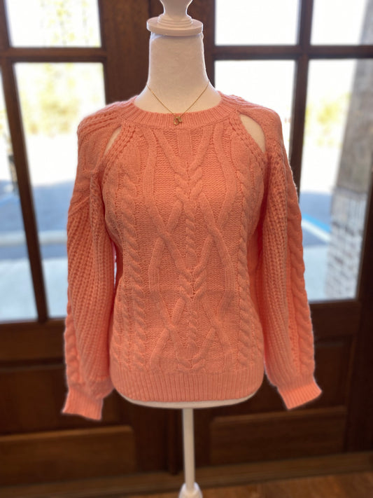 Pink Cable Sweater